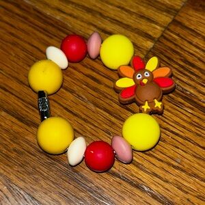 Handmade Fall Thanksgiving Turkey Stanley Cup Tumbler Handle Bracelet charm